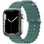 Curea oceanică din silicon pentru Apple Watch 42mm / 41mm / 40mm / 38mm - petrol