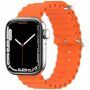 Curea oceanică din silicon pentru Apple Watch 42mm / 41mm / 40mm / 38mm - portocaliu neon