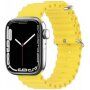 Curea oceanică din silicon pentru Apple Watch 42mm / 41mm / 40mm / 38mm - galben