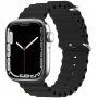 Curea oceanică din silicon pentru Apple Watch 42mm / 41mm / 40mm / 38mm - negru