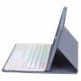 Carcasă cu tastatură iluminată, touchpad și spațiu pentru Apple Pencil pentru iPad 10,9" (2022) / 11" (2025) - albastru-gri