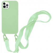 Husă din silicon cu curea reglabilă pentru iPhone 11 Pro - verde