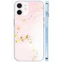 Husă din marmură lucioasă pentru iPhone 11 - roz deschis