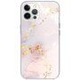 Husă din marmură lucioasă pentru iPhone 12 / 12 Pro - oldpink