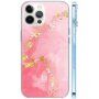 Husă din marmură lucioasă pentru iPhone 12 Pro Max - roz
