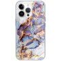 Husă din marmură lucioasă pentru iPhone 13 Pro Max - albastru
