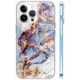 Husă din marmură lucioasă pentru iPhone 13 Pro Max - albastru