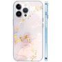 Husă din marmură lucioasă pentru iPhone 13 Pro Max - oldpink