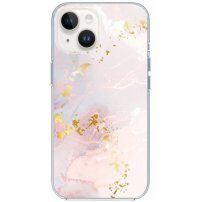 Husă din marmură lucioasă pentru iPhone 14 Plus - oldpink