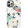 Husă transparentă lucioasă cu model pentru iPhone 12 Pro Max - flori