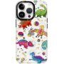 Husă transparentă lucioasă cu model pentru iPhone 13 Pro Max - dinozauri