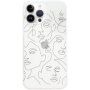 Husă transparentă mată cu model abstract pentru iPhone 13 Pro Max - transparent