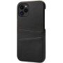 Husă din piele cu buzunare carduri pentru iPhone 12 / 12 Pro - negru