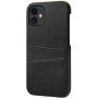 Husă din piele cu buzunare carduri pentru iPhone 12 / 12 Pro - negru