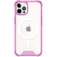 Husă transparentă cu ramă colorată și MagSafe pentru iPhone 11 Pro Max - roz