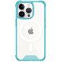 Husă transparentă cu ramă colorată și MagSafe pentru iPhone 13 Pro Max - albastru