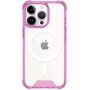 Husă transparentă cu ramă colorată și MagSafe pentru iPhone 13 Pro Max - roz