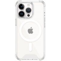 Husă transparentă cu ramă colorată și MagSafe pentru iPhone 14 Pro Max - transparent