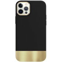 Husă de protecție cu partea inferioară metalizată pentru iPhone 11 Pro - negru