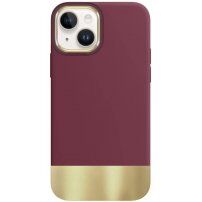 Husă de protecție cu partea inferioară metalizată pentru iPhone 14 Plus - vișiniu