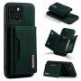 DG.MING 2in1 husă cu portofel magnetic detașabil pentru iPhone 13 mini - verde închis
