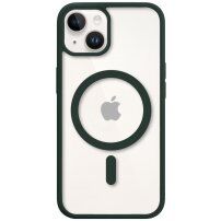 Husă transparentă de protecție cu MagSafe pentru iPhone 14 Plus - verde