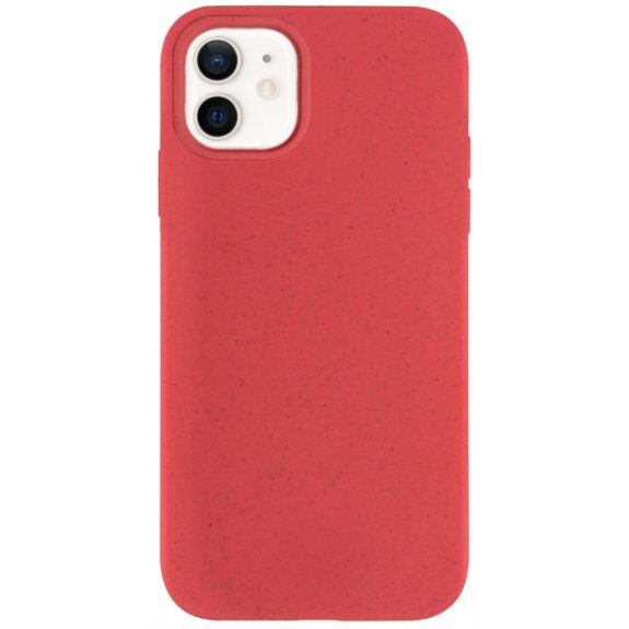 Carcasă mată ecologică degradabilă pentru iPhone 12 mini - roșu