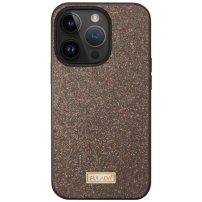 Sulada husă elegantă strălucitoare pentru iPhone 14 Pro - maro
