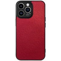 Husă sclipitoare din piele PU pentru iPhone 14 Pro - roșu