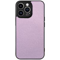 Husă sclipitoare din piele PU pentru iPhone 14 Pro - violet deschis