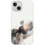 Husă transparentă cu model de marmură pentru iPhone 14 Plus - gri