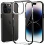 Carcasă transparentă cu cadru colorat din plastic moale pentru iPhone 14 Pro Max - negru