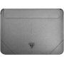 Guess Saffiano Triangle Metal Logo husă pentru iPad Pro 12,9" / MacBook până la 14" - argintiu