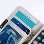 Husă flip pentru iPhone 5 / 5S / SE (2016) - marmură albă