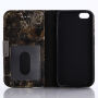 Husă flip pentru iPhone 5 / 5S / SE (2016) - marmură neagră