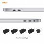 ENKAY 3in1 husă lucios cu husă de tastatură EU foarte subțire și capace de port pentru MacBook Pro 15" cu Touch Barem (A1707 / A1990) - negru