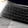 ENKAY 3in1 husă lucios cu husă de tastatură EU foarte subțire și capace de port pentru MacBook Pro 15" cu Touch Barem (A1707 / A1990) - negru