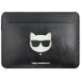 Karl Lagerfeld Choupette Head Embossed husă pentru MacBook până la 16" - negru