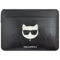 Karl Lagerfeld Choupette Head Embossed husă pentru MacBook până la 16" - negru