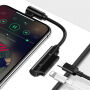 Reducţie USAMS, cu doi conectori lightning, pentru iPhone - negru