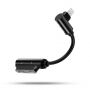 Reducţie USAMS, cu doi conectori lightning, pentru iPhone - negru