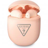 Căști wireless Guess True Wireless Triangle Logo pentru Dispozitive Apple - ,roz