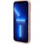 Guess Translucent husă transparentă cu MagSafe pentru iPhone 14 Pro Max - roz