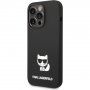 Karl Lagerfeld Choupette husă din silicon pentru iPhone 14 Pro - negru