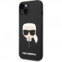 Karl Lagerfeld Karl Head husă din silicon pentru iPhone 14 Plus - negru