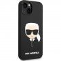 Karl Lagerfeld Karl Head husă din silicon pentru iPhone 14 Plus - negru