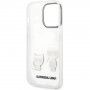 Karl Lagerfeld Ikonik Karl and Choupette husă pentru iPhone 14 Pro Max - transparent