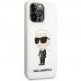 Karl Lagerfeld Ikonik NFT husă din silicon pentru iPhone 13 Pro Max - alb