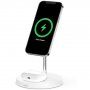 BELKIN BOOST CHARGE PRO 2în1 stand de încărcare 15W cu MagSafe pentru iPhone / Airpods - alb