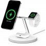 BELKIN BOOST CHARGE PRO 3în1 stație de încărcare 15W cu MagSafe - alb